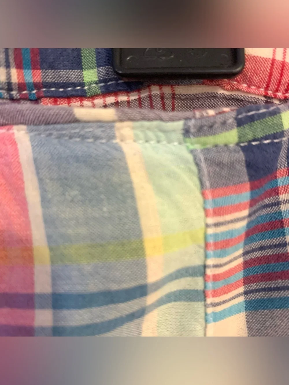 Vintage Polo Ralph Lauren Patchwork Prospect Shorts Colorful Cotton Mens Size 36